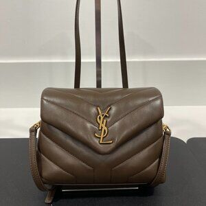 YSL Saint Laurent Quilted Leather Toy Loulou Crossbody Bag (JB1072)